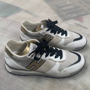 Hogan Rebel Leather Mesh Accents Women Sneakers 7